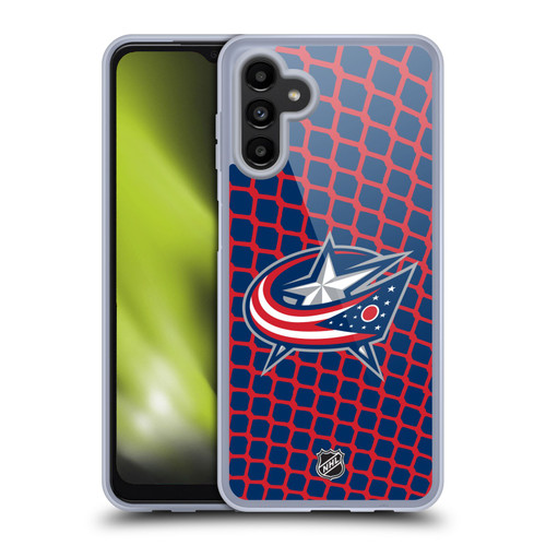 NHL Columbus Blue Jackets Net Pattern Soft Gel Case for Samsung Galaxy A13 5G (2021)