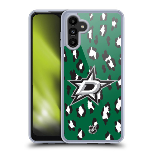 NHL Dallas Stars Leopard Pattern Soft Gel Case for Samsung Galaxy A13 5G (2021)
