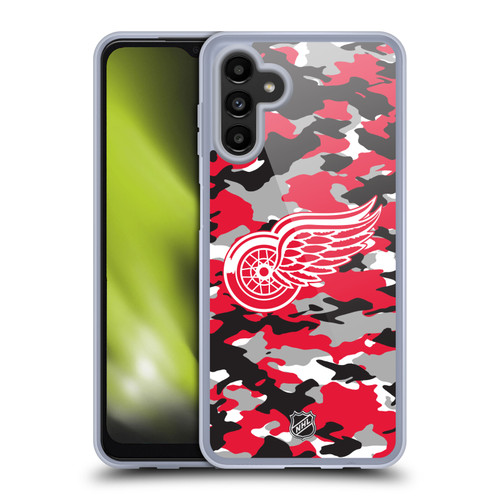 NHL Detroit Red Wings Camouflage Soft Gel Case for Samsung Galaxy A13 5G (2021)