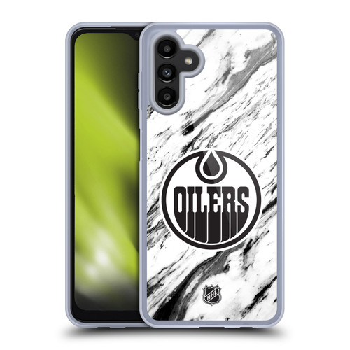 NHL Edmonton Oilers Marble Soft Gel Case for Samsung Galaxy A13 5G (2021)