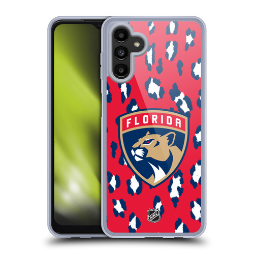 NHL Florida Panthers Leopard Pattern Soft Gel Case for Samsung Galaxy A13 5G (2021)