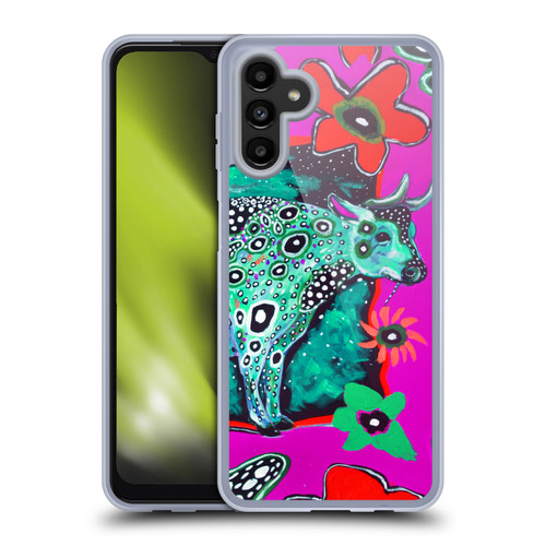 Mad Dog Art Gallery Animals Cosmic Cow Soft Gel Case for Samsung Galaxy A13 5G (2021)