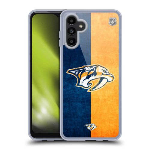 NHL Nashville Predators Half Distressed Soft Gel Case for Samsung Galaxy A13 5G (2021)