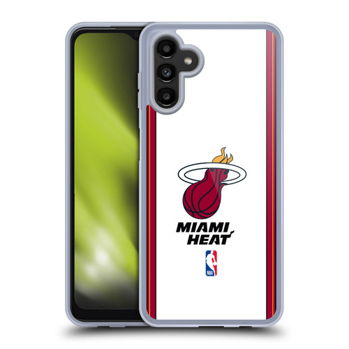 NBA Miami Heat Logo White Design Soft Gel Case for Samsung Galaxy A13 5G (2021)