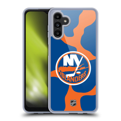 NHL New York Islanders Cow Pattern Soft Gel Case for Samsung Galaxy A13 5G (2021)