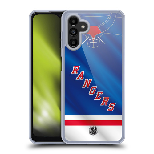 NHL New York Rangers Jersey Soft Gel Case for Samsung Galaxy A13 5G (2021)