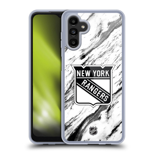 NHL New York Rangers Marble Soft Gel Case for Samsung Galaxy A13 5G (2021)