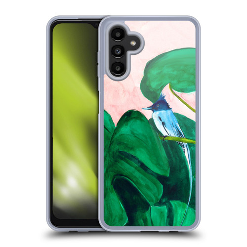 Mai Autumn Birds Monstera Plant Soft Gel Case for Samsung Galaxy A13 5G (2021)