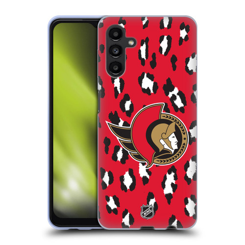 NHL Ottawa Senators Leopard Pattern Soft Gel Case for Samsung Galaxy A13 5G (2021)