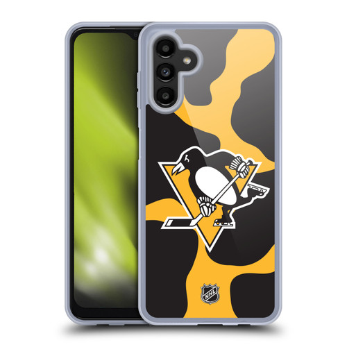 NHL Pittsburgh Penguins Cow Pattern Soft Gel Case for Samsung Galaxy A13 5G (2021)