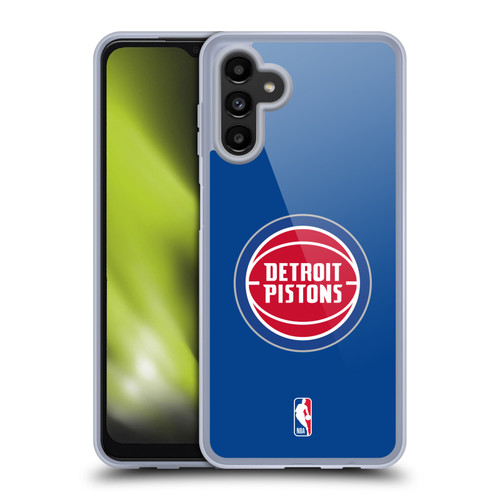 NBA Detroit Pistons Logo Blue Soft Gel Case for Samsung Galaxy A13 5G (2021)