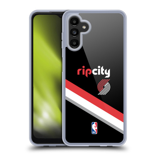 NBA Portland Trail Blazers Logo Black Design Soft Gel Case for Samsung Galaxy A13 5G (2021)