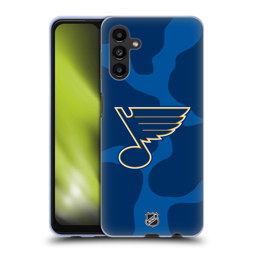 NHL St Louis Blues Cow Pattern Soft Gel Case for Samsung Galaxy A13 5G (2021)