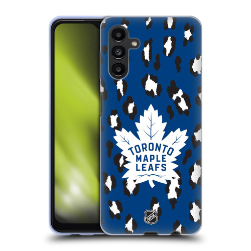 NHL Toronto Maple Leafs Leopard Pattern Soft Gel Case for Samsung Galaxy A13 5G (2021)
