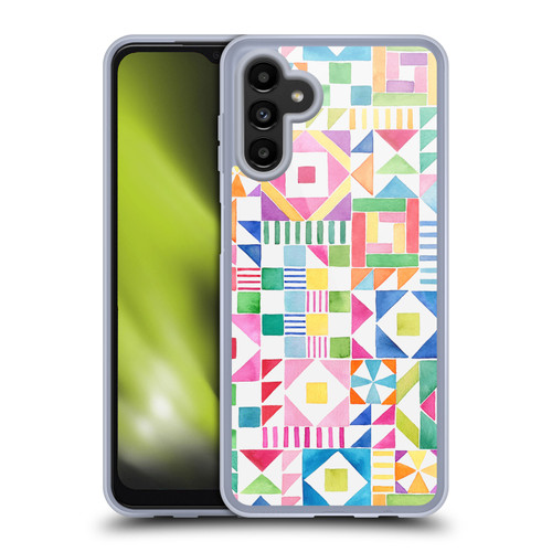 Ninola Colourful Prints Geometric Patchwork Soft Gel Case for Samsung Galaxy A13 5G (2021)