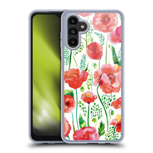 Ninola Floral Red Soft Gel Case for Samsung Galaxy A13 5G (2021)