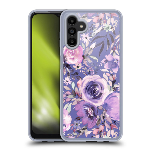 Ninola Lilac Floral Pastel Peony Roses Soft Gel Case for Samsung Galaxy A13 5G (2021)