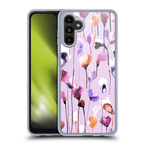 Ninola Lilac Floral Watery Flowers Purple Soft Gel Case for Samsung Galaxy A13 5G (2021)