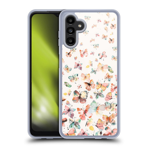 Ninola Mix Patterns Watercolor Butterflies Soft Gel Case for Samsung Galaxy A13 5G (2021)