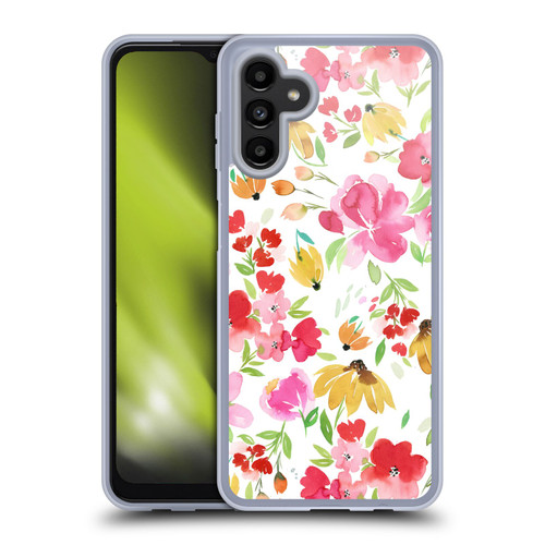 Ninola Spring Floral Flowers Red Soft Gel Case for Samsung Galaxy A13 5G (2021)