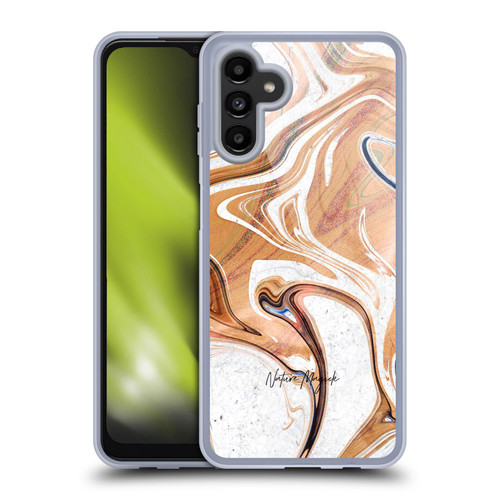 Nature Magick Luxe Gold Marble Metallic Wood Soft Gel Case for Samsung Galaxy A13 5G (2021)