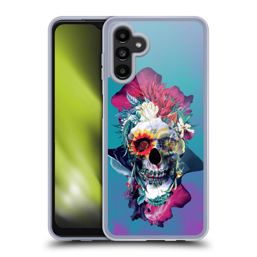 Riza Peker Skulls 5 Blue Soft Gel Case for Samsung Galaxy A13 5G (2021)