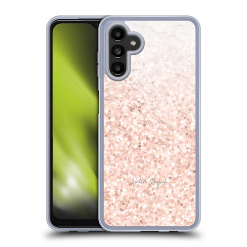 Nature Magick Rose Gold Marble Glitter Rose Gold Sparkle 2 Soft Gel Case for Samsung Galaxy A13 5G (2021)