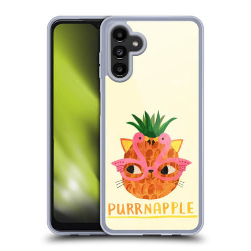 Planet Cat Puns Purrnapple Soft Gel Case for Samsung Galaxy A13 5G (2021)