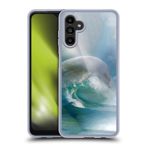 Simone Gatterwe Dolphins Ocean Waves Soft Gel Case for Samsung Galaxy A13 5G (2021)