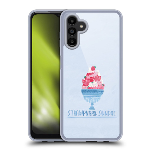 Planet Cat Puns Strawpurry Sundae Soft Gel Case for Samsung Galaxy A13 5G (2021)