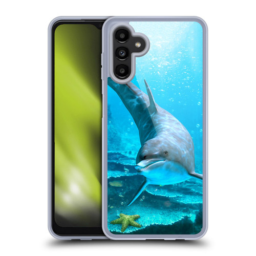 Simone Gatterwe Dolphins Seeking Starfish Soft Gel Case for Samsung Galaxy A13 5G (2021)