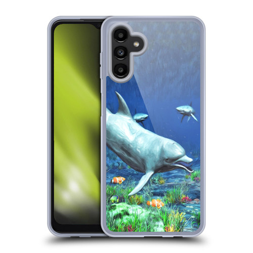 Simone Gatterwe Dolphins Underwater Soft Gel Case for Samsung Galaxy A13 5G (2021)