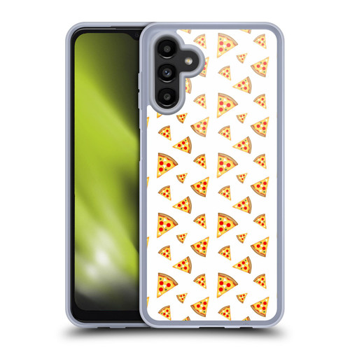 PLdesign Food Patterns Cool Fun Pizza Slices White Soft Gel Case for Samsung Galaxy A13 5G (2021)