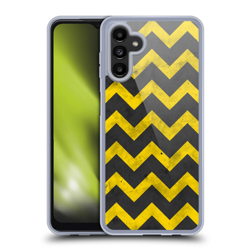 PLdesign Geometric Patterns Yellow Gray Vintage Soft Gel Case for Samsung Galaxy A13 5G (2021)