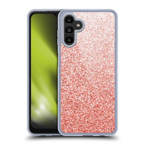 PLdesign Sparkly Coral Light Pink Soft Gel Case for Samsung Galaxy A13 5G (2021)