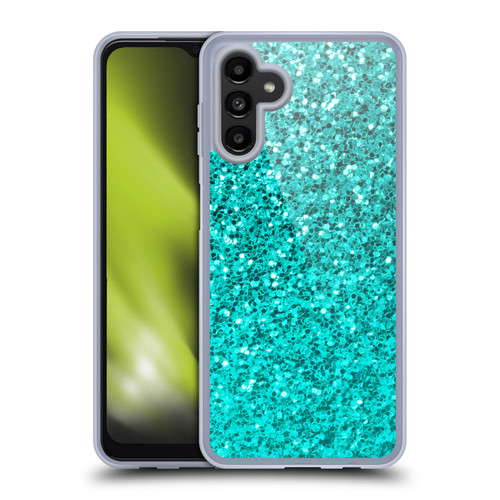 PLdesign Sparkle Prints Aqua Blue Soft Gel Case for Samsung Galaxy A13 5G (2021)