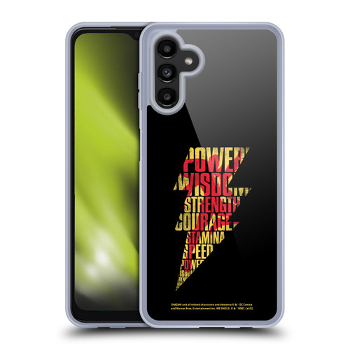 Shazam! 2019 Movie Logos Distressed Look Lightning Soft Gel Case for Samsung Galaxy A13 5G (2021)