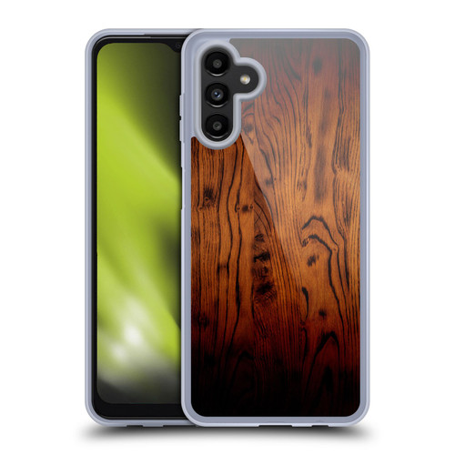 PLdesign Wood Prints Rustic Vintage Brown Burnt Soft Gel Case for Samsung Galaxy A13 5G (2021)