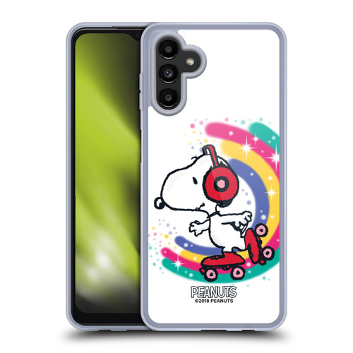 Peanuts Snoopy Boardwalk Airbrush Colourful Skating Soft Gel Case for Samsung Galaxy A13 5G (2021)