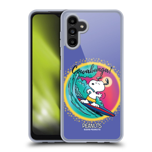 Peanuts Snoopy Boardwalk Airbrush Cowabunga Surf Soft Gel Case for Samsung Galaxy A13 5G (2021)