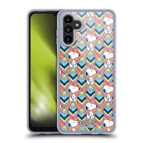 Peanuts Snoopy Deco Dreams Orange Pattern Soft Gel Case for Samsung Galaxy A13 5G (2021)