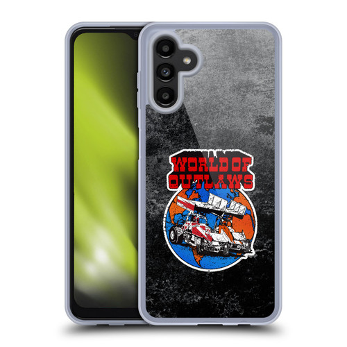 World of Outlaws Western Graphics Distressed Sprint Car Logo Soft Gel Case for Samsung Galaxy A13 5G (2021)