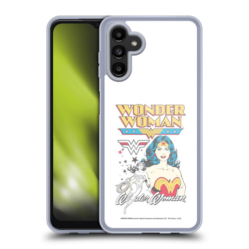 Wonder Woman DC Comics Vintage Art White Soft Gel Case for Samsung Galaxy A13 5G (2021)