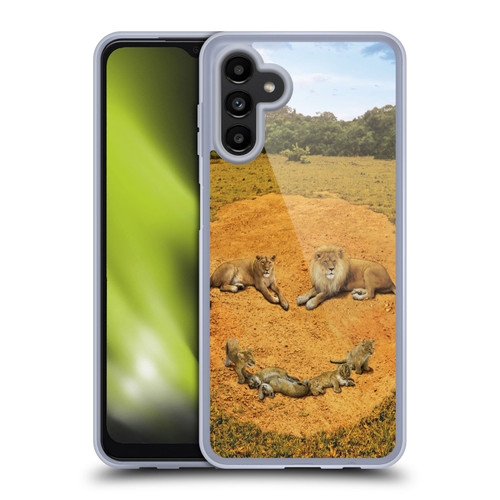Vincent Hie Key Art A Lion Happiness Soft Gel Case for Samsung Galaxy A13 5G (2021)