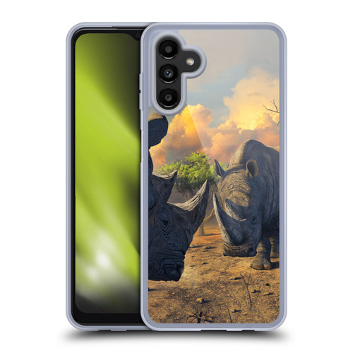 Vincent Hie Key Art Rhino Stand Off Soft Gel Case for Samsung Galaxy A13 5G (2021)