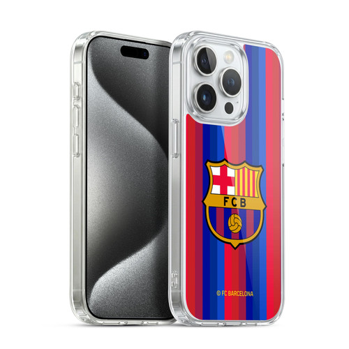 FC Barcelona 2026/27 Crest Kit Home Soft Gel Case for Apple iPhone 15 Pro & MagSafe
