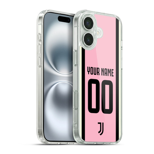 Custom Customised Personalised Juventus Football Club 2026/27 Kit Away Soft Gel Case for Apple iPhone 16 Plus & MagSafe