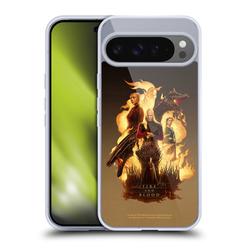 House Of The Dragon: Television Series Art Fire And Blood Soft Gel Case for Google Pixel 9 Pro XL