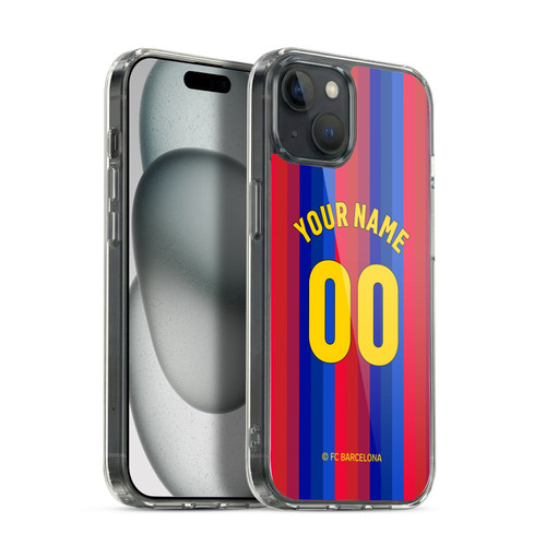 Custom Customised Personalised FC Barcelona 2026/27 Crest Kit Home Soft Gel Case for Apple iPhone 15 Plus