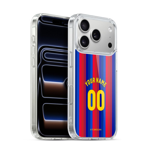 Custom Customised Personalised FC Barcelona 2026/27 Crest Kit Home Soft Gel Case for Apple iPhone 17 Pro